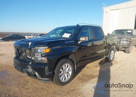 2021 Chevrolet Silverado 1500 4Wd Short Bed Custom из США, поврежденный, VIN 3GCPYBEH0MG137149